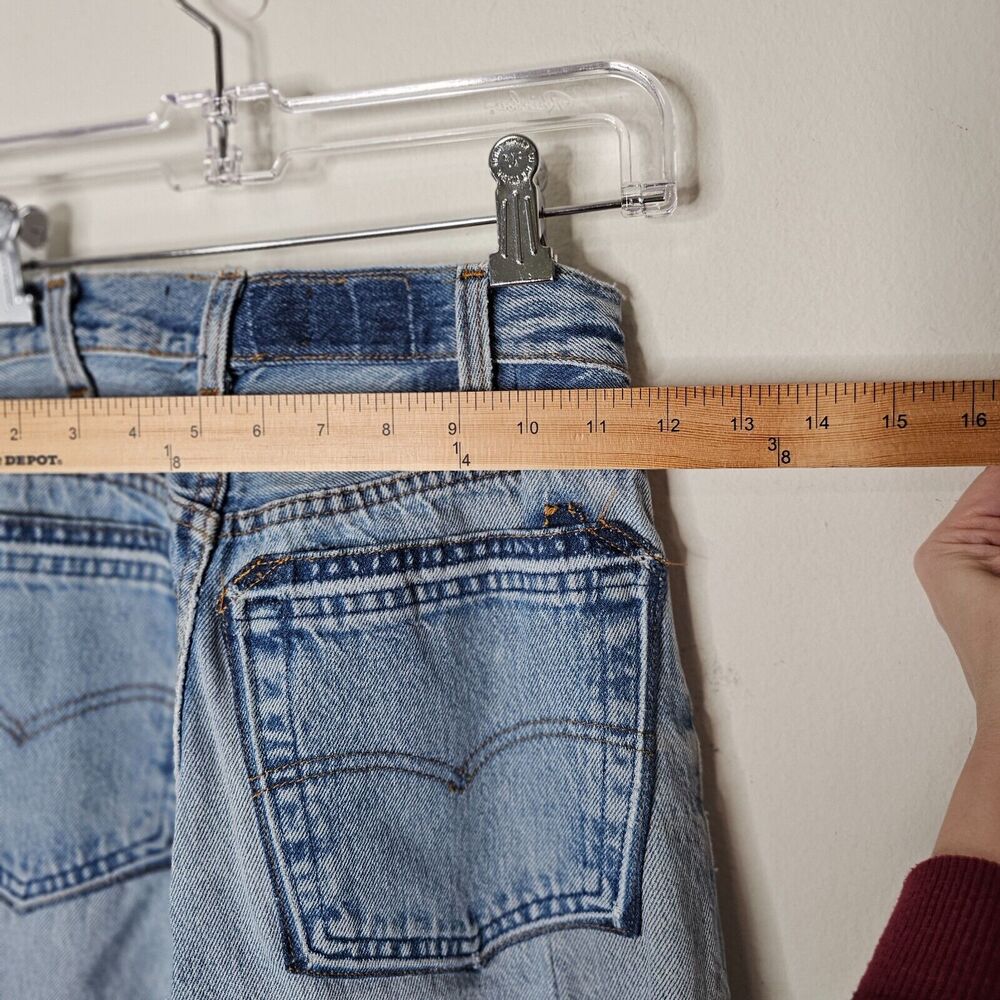 EB Denim Levi's 501 Unraveled Pocket & Hem Highrise Split Hem Button Fly Jean 23 - Picture 10 of 12